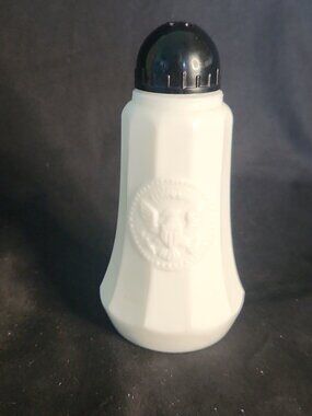 Vintage Crownford China Co Milk Glass Shaker 1966 Made In Italy Eagle Embelem